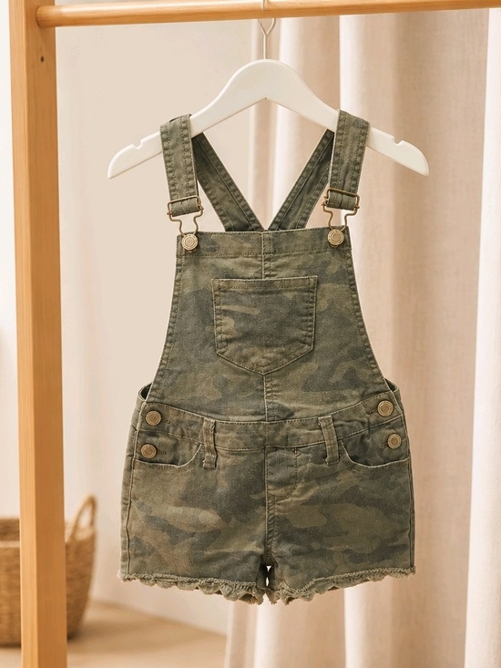 SO Other - SO Camo Short Overalls in Olive Green